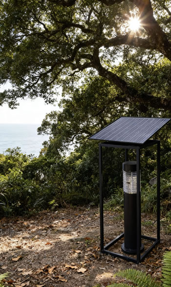 郊野景區裝上太陽能滅蚊燈MP5