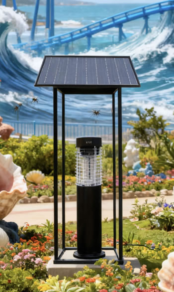 樂園公園裝上太陽能滅蚊燈