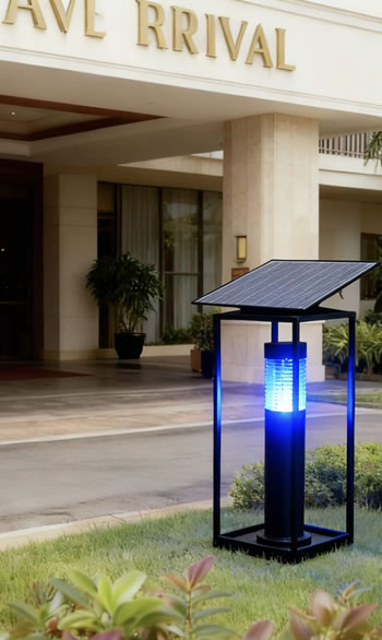 酒店渡假村裝上太陽能滅蚊燈