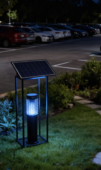 停車場安裝MP5太陽能滅蚊燈